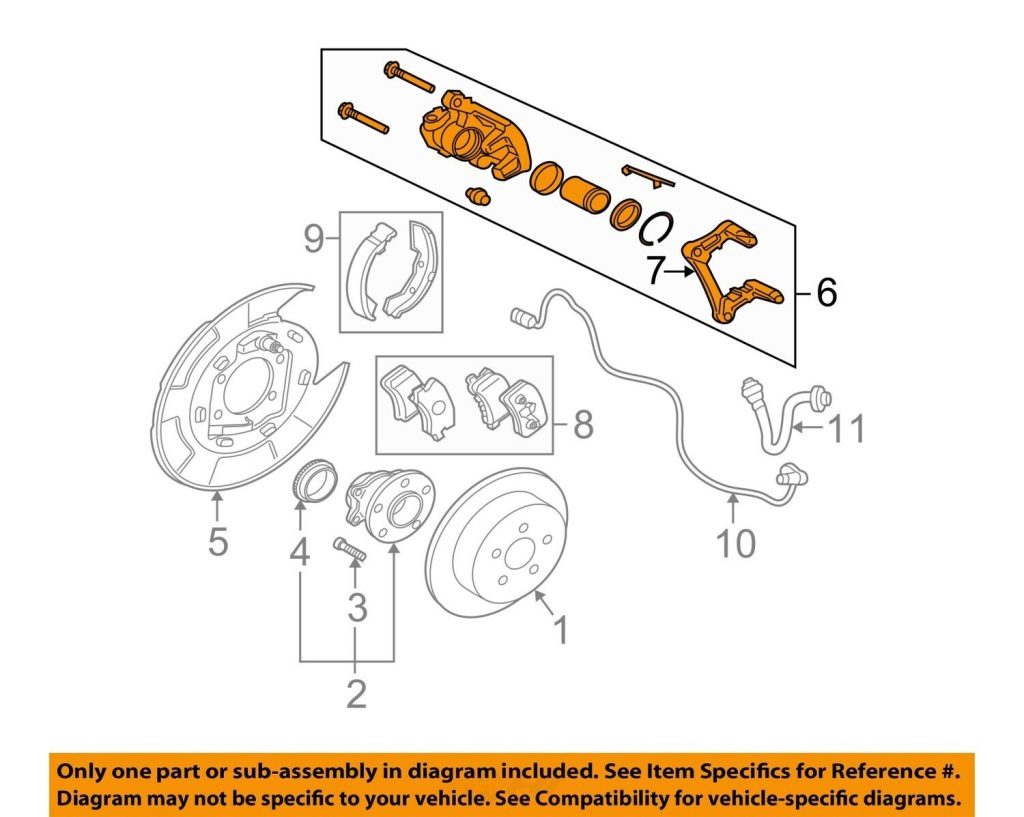 4605A017 Kit Etrier spate dreapta MITSUBISHI ECLIPSE 2006-2012 - Original - WRF CARS